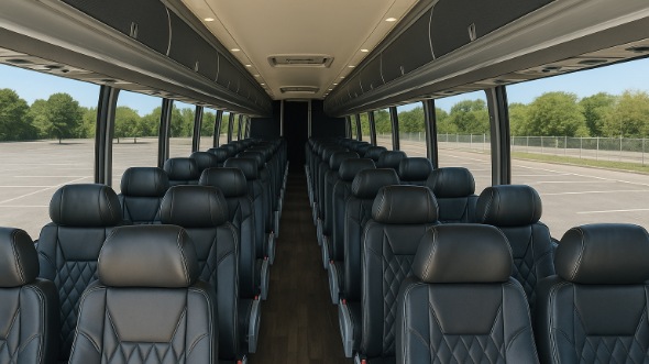 flagstaff 50 passenger charter bus inside
