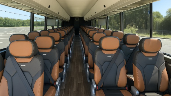 flagstaff 55 passenger charter bus inside
