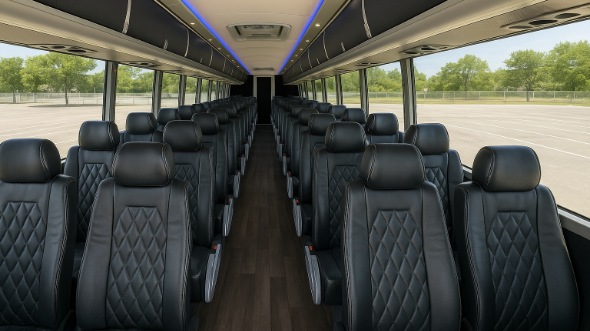 flagstaff 56 passenger charter bus inside